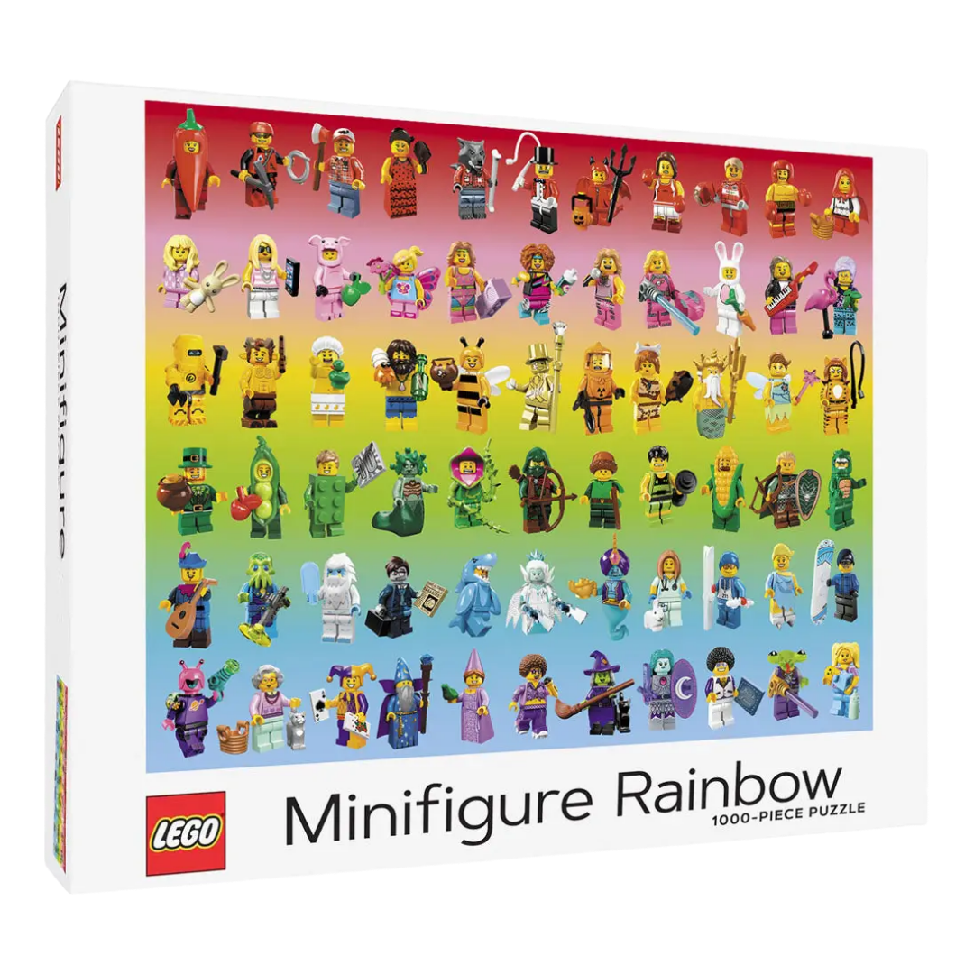 Lego Minifigure Rainbow 1000-Piece Puzzle