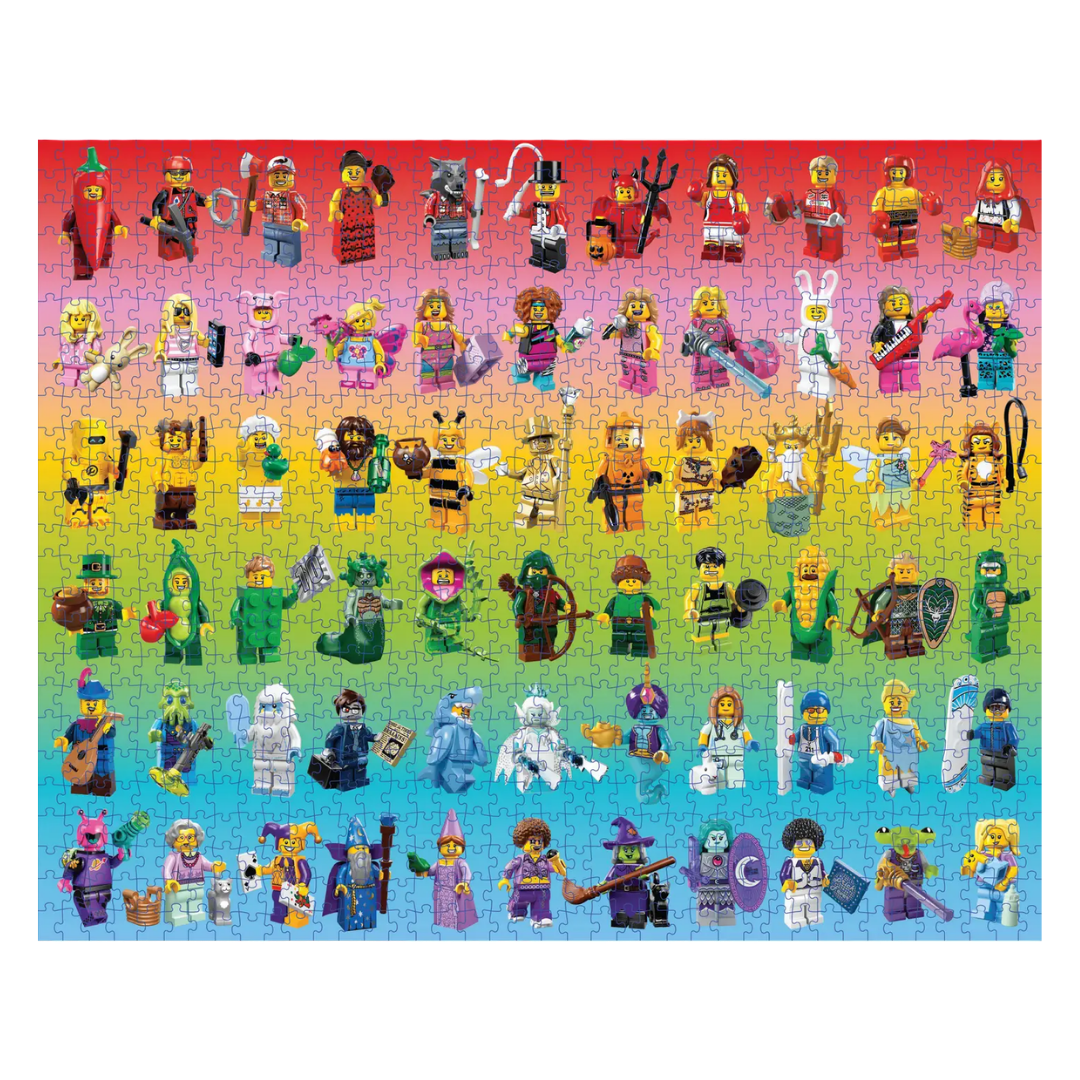 Lego Minifigure Rainbow 1000-Piece Puzzle