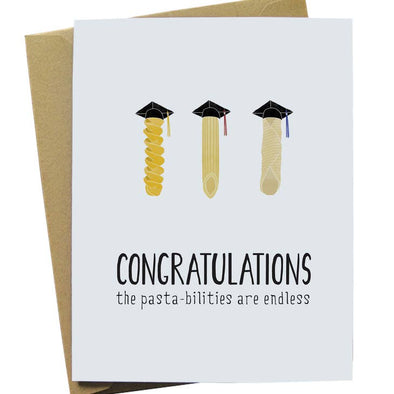 Pasta Graduation Card