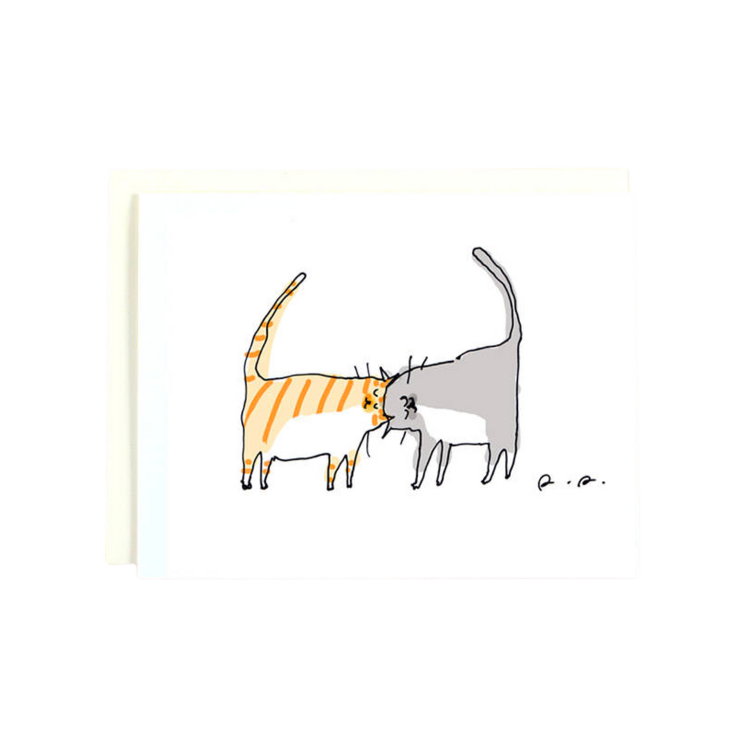 Headbutt Cat Greeting Card