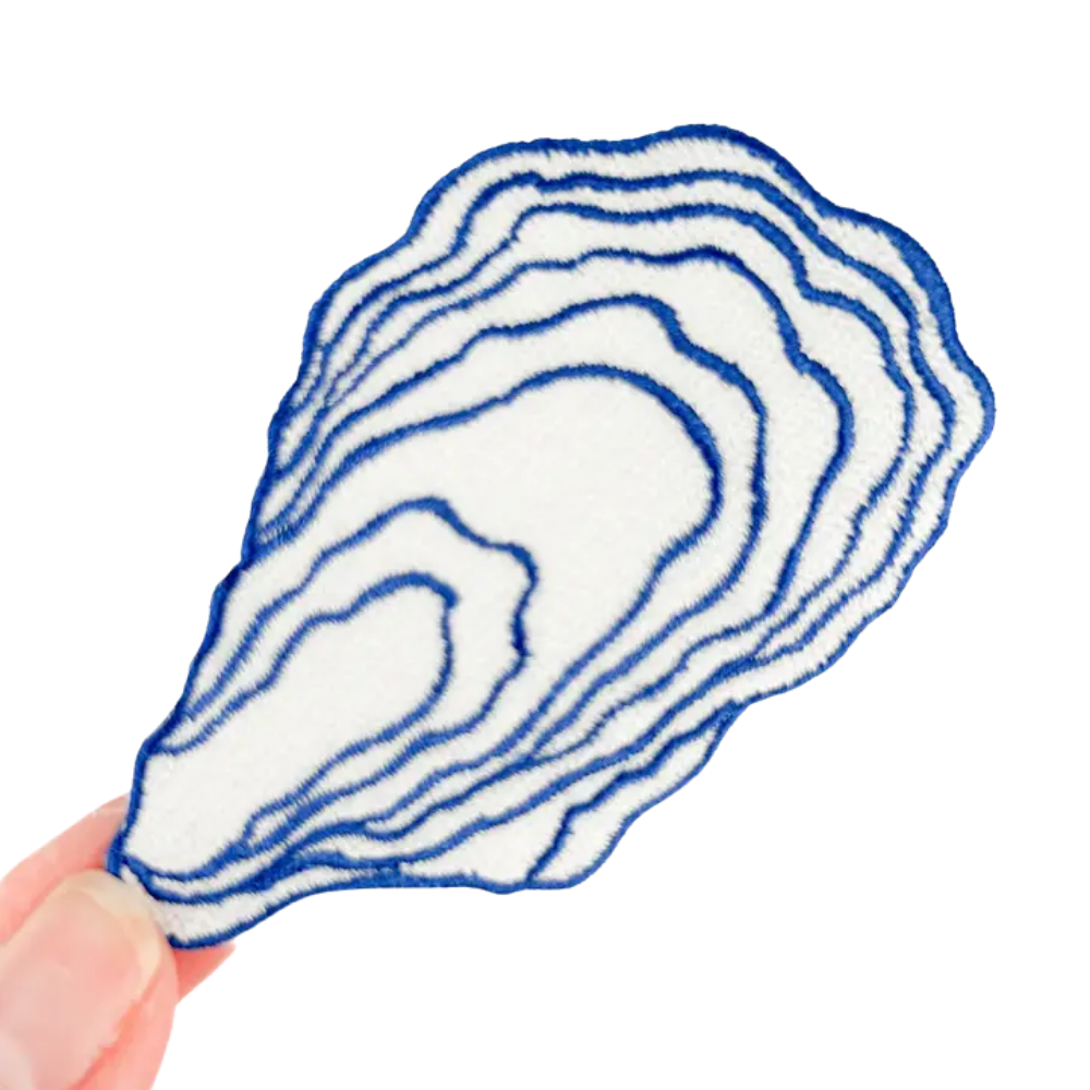 Oyster Embroidered Iron-On Patch