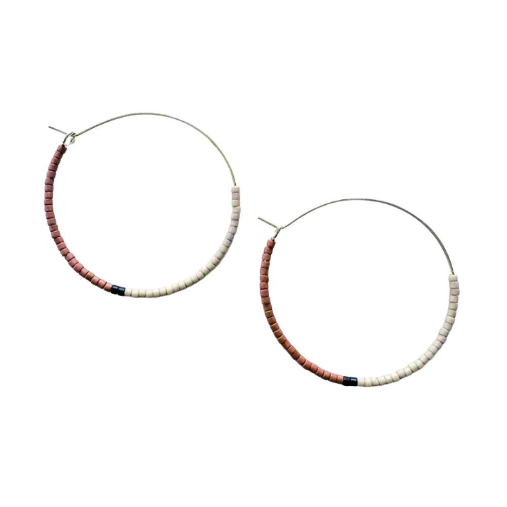 Beaded Hoop Earrings