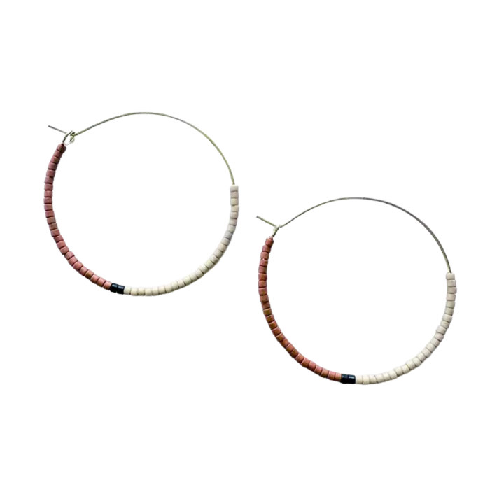 Beaded Hoop Earrings