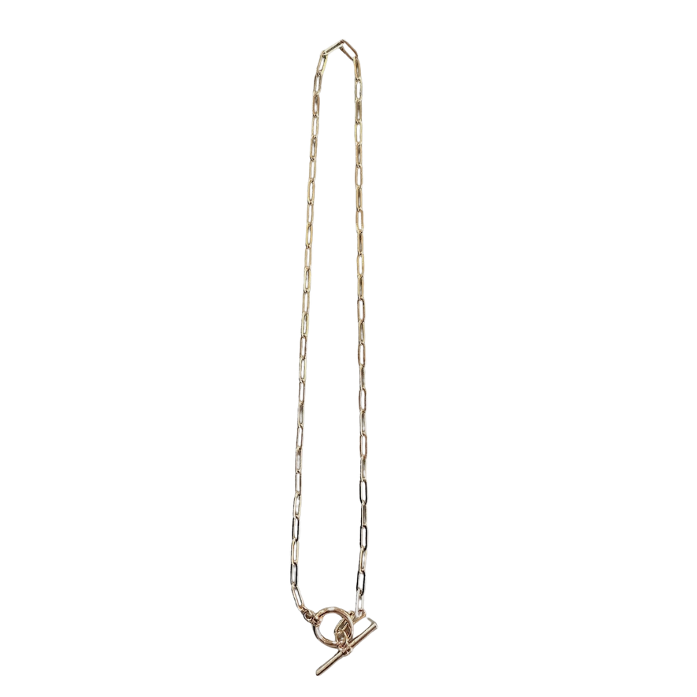 14k Gold Plated Link & Chain Necklace