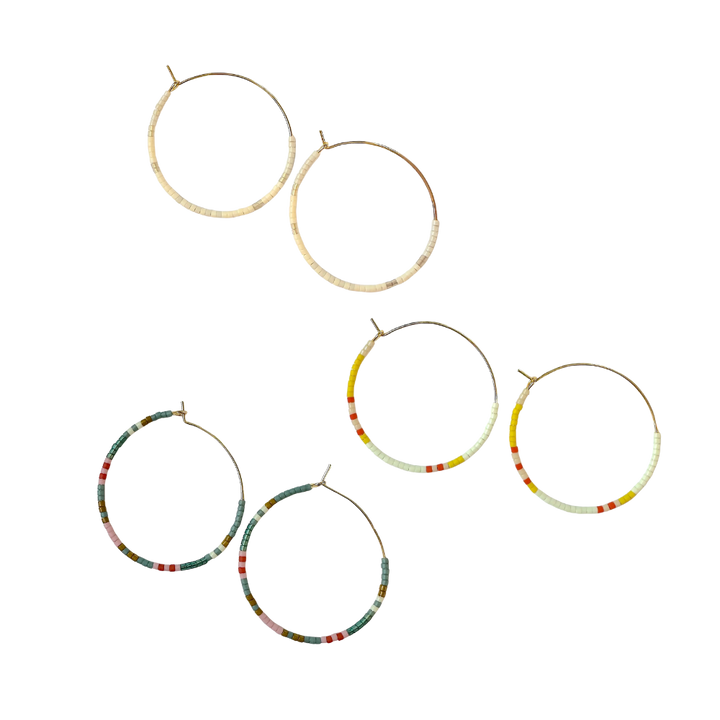 Beaded Hoop Earrings