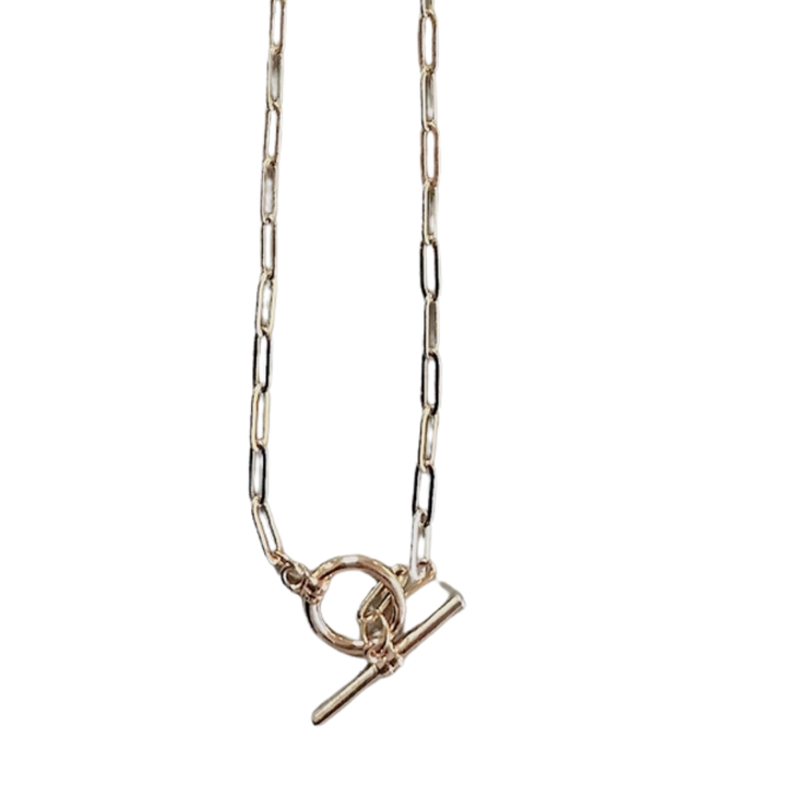 14k Gold Plated Link & Chain Necklace