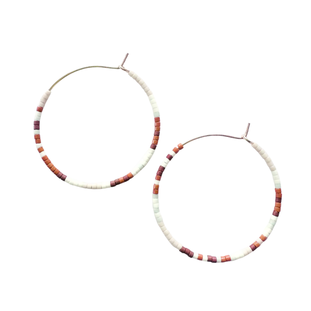Beaded Hoop Earrings