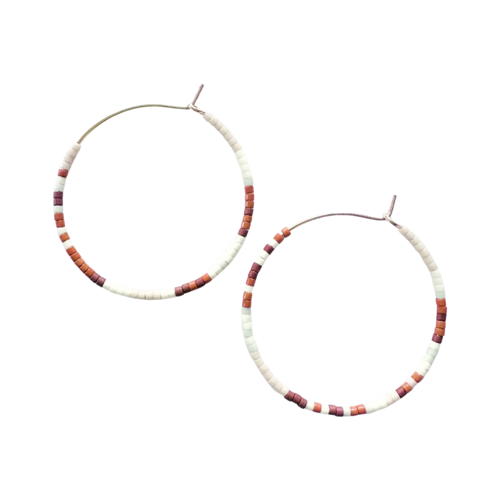 Beaded Hoop Earrings
