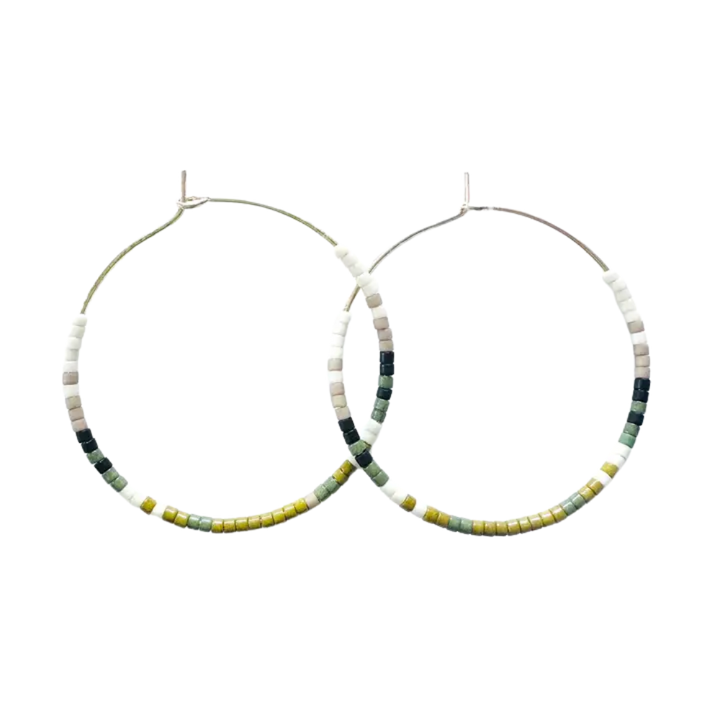 Beaded Hoop Earrings