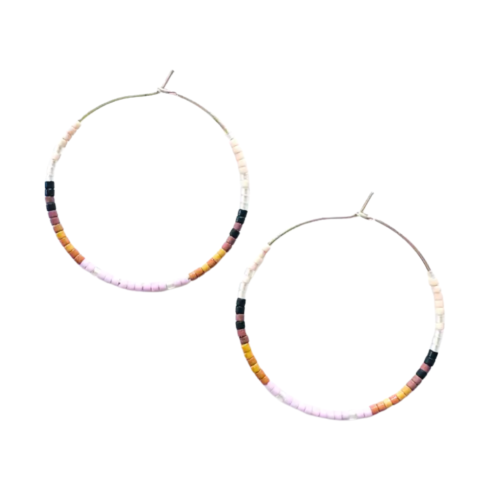 Beaded Hoop Earrings