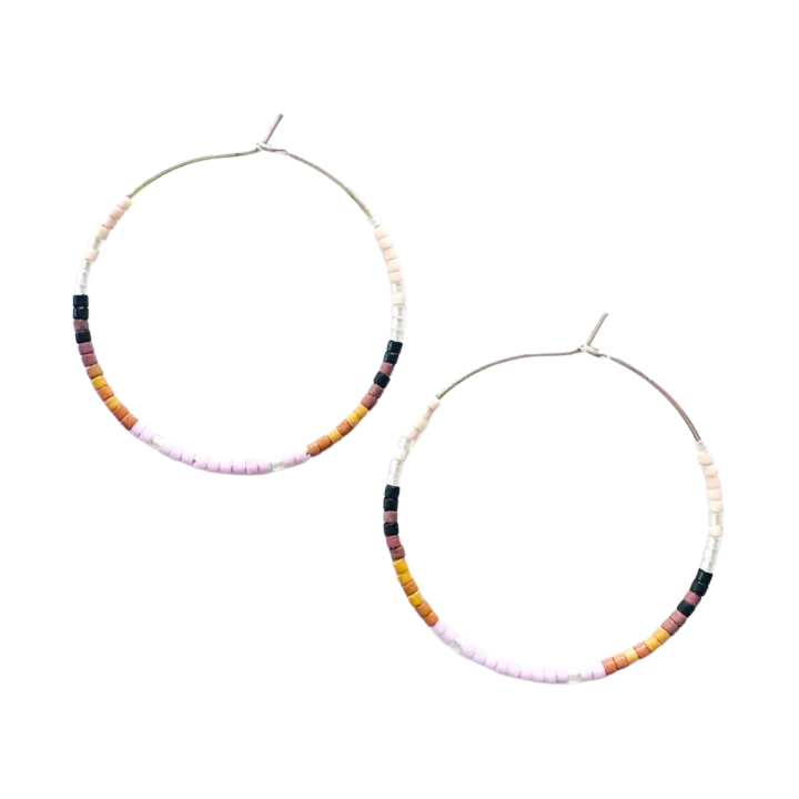 Beaded Hoop Earrings