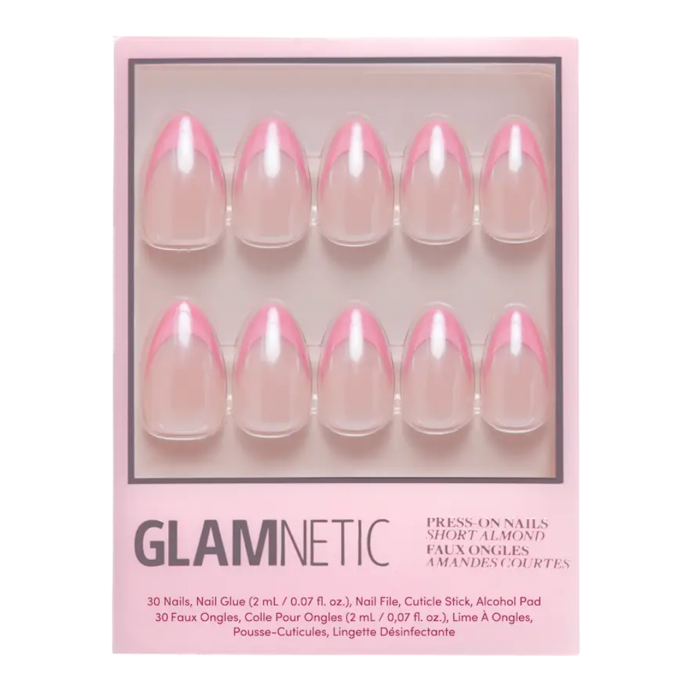 Bubble Gum Glaze Short Almond Press-On Nails
