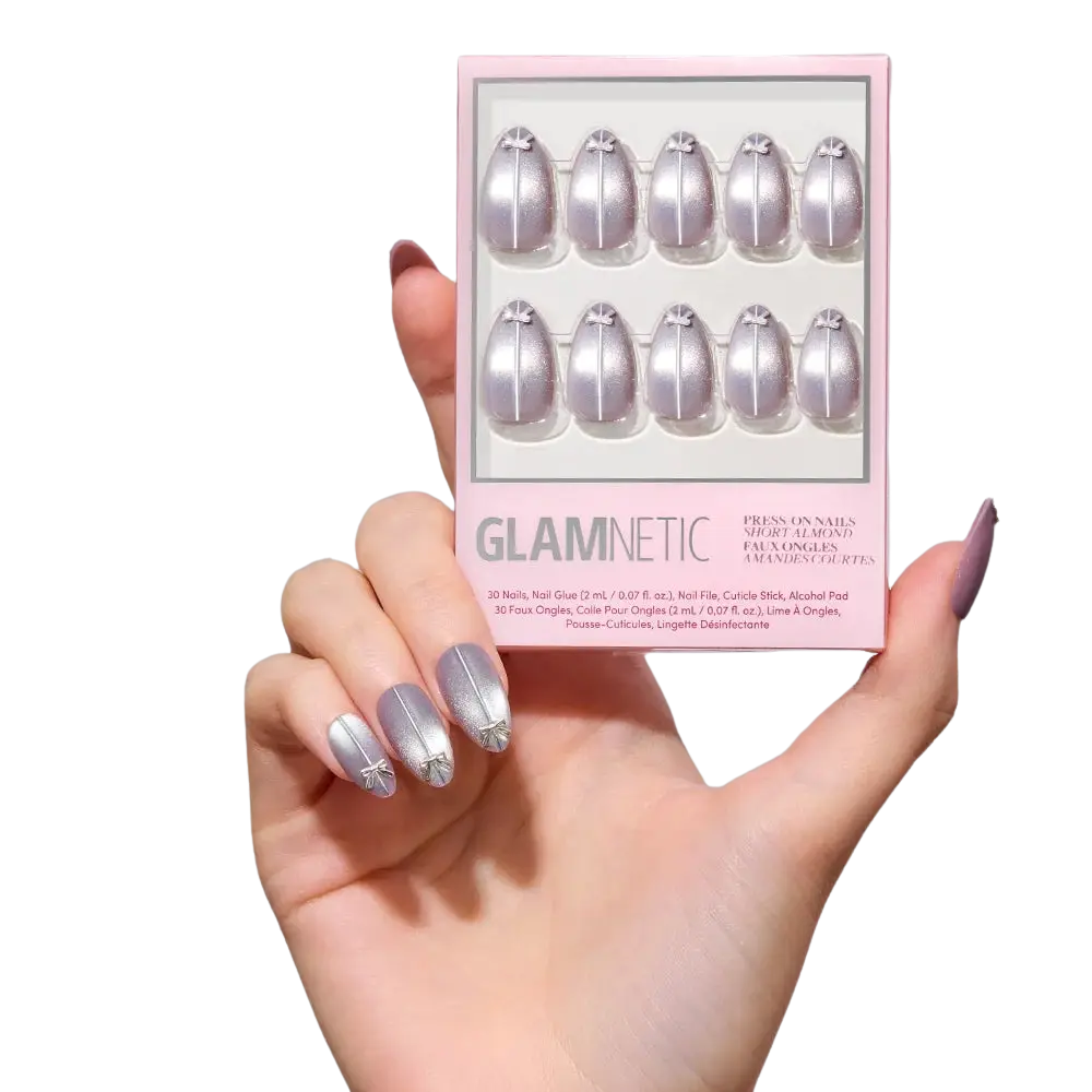 Silver Stockings Press-On Nails