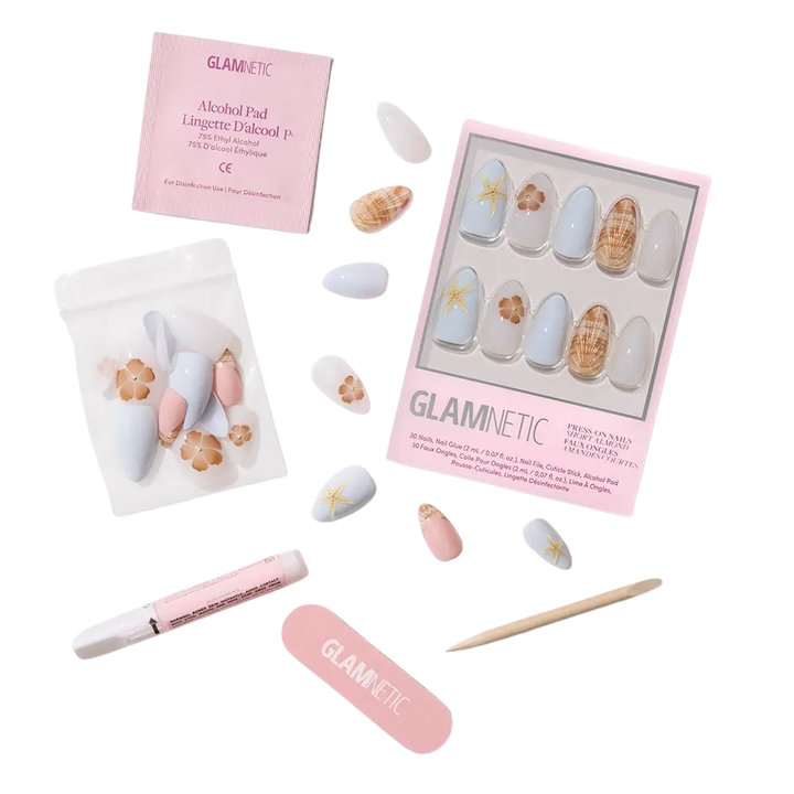Sea Star Short Almond Press-On Nails