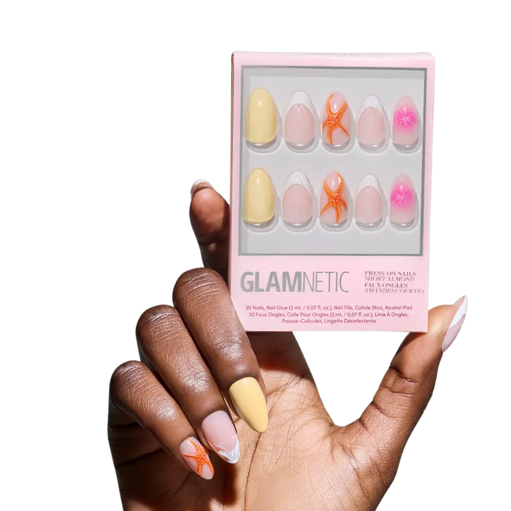 Sunset Tide Short Almond Press on Nails