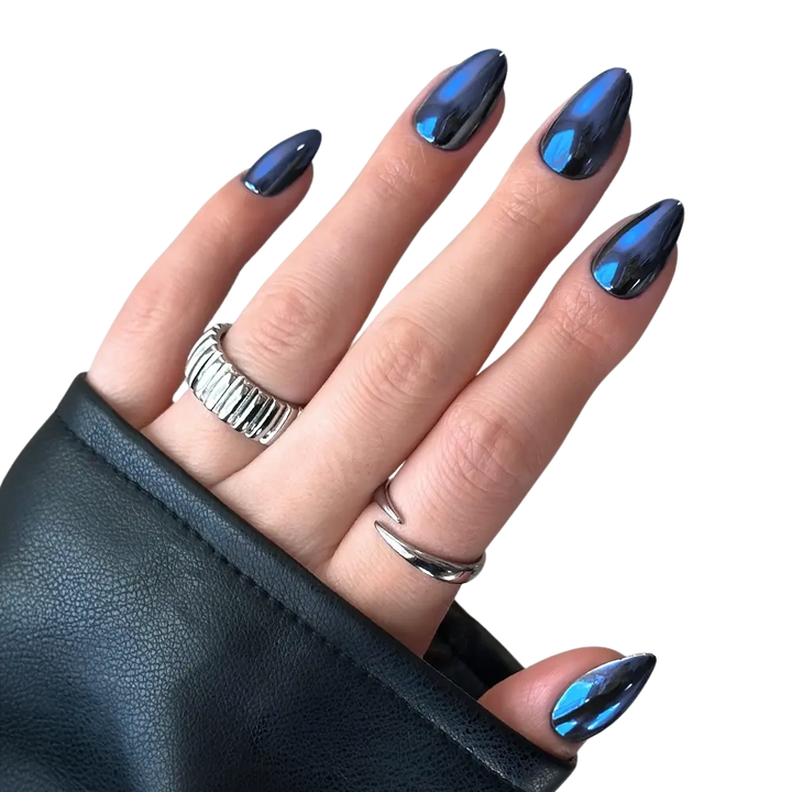 Blue Steel Press-On Nails