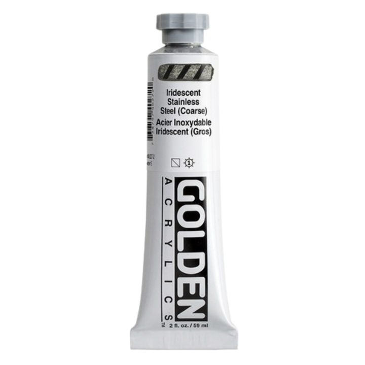 Heavy Body Acrylic 2oz Iridescent Stainless Steal (coarse)