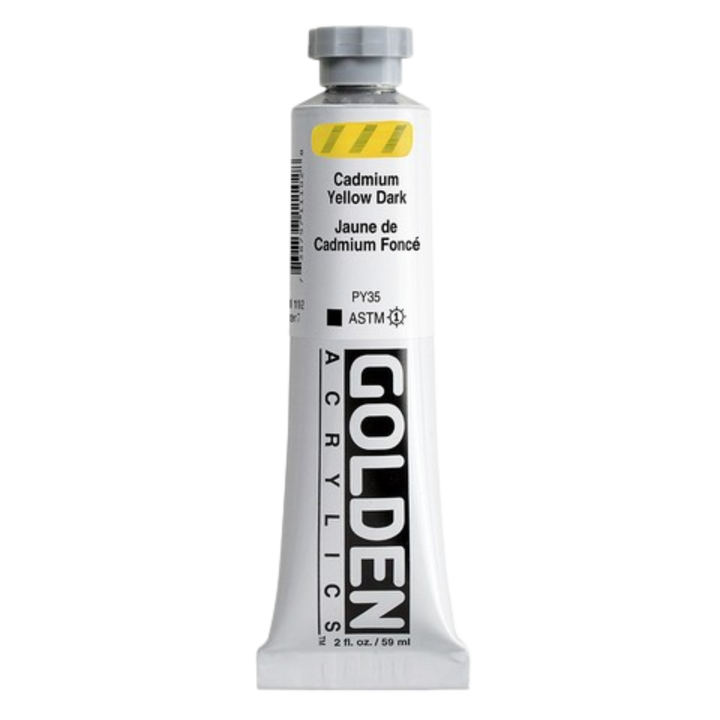 Heavy Body Acrylic 2oz Cadmium Yellow Dark