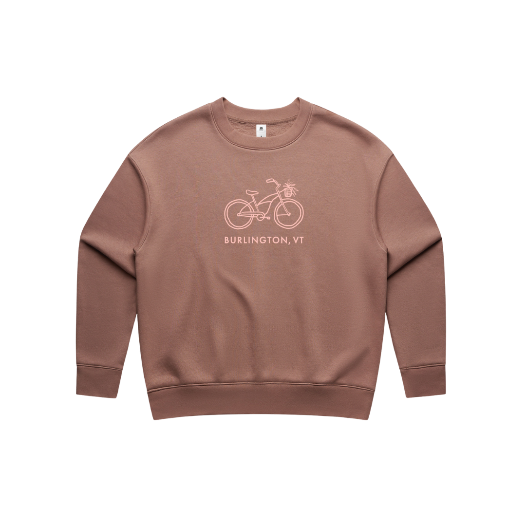 Burlington, VT Bike Women's Relax Crew Sweatshirt