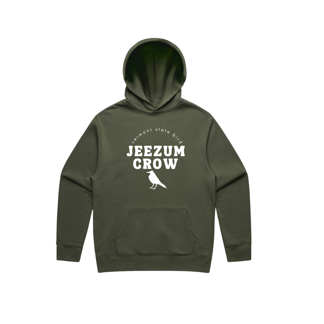 Jeezum Crow Moss Unisex Moss Green Relax Hoodie
