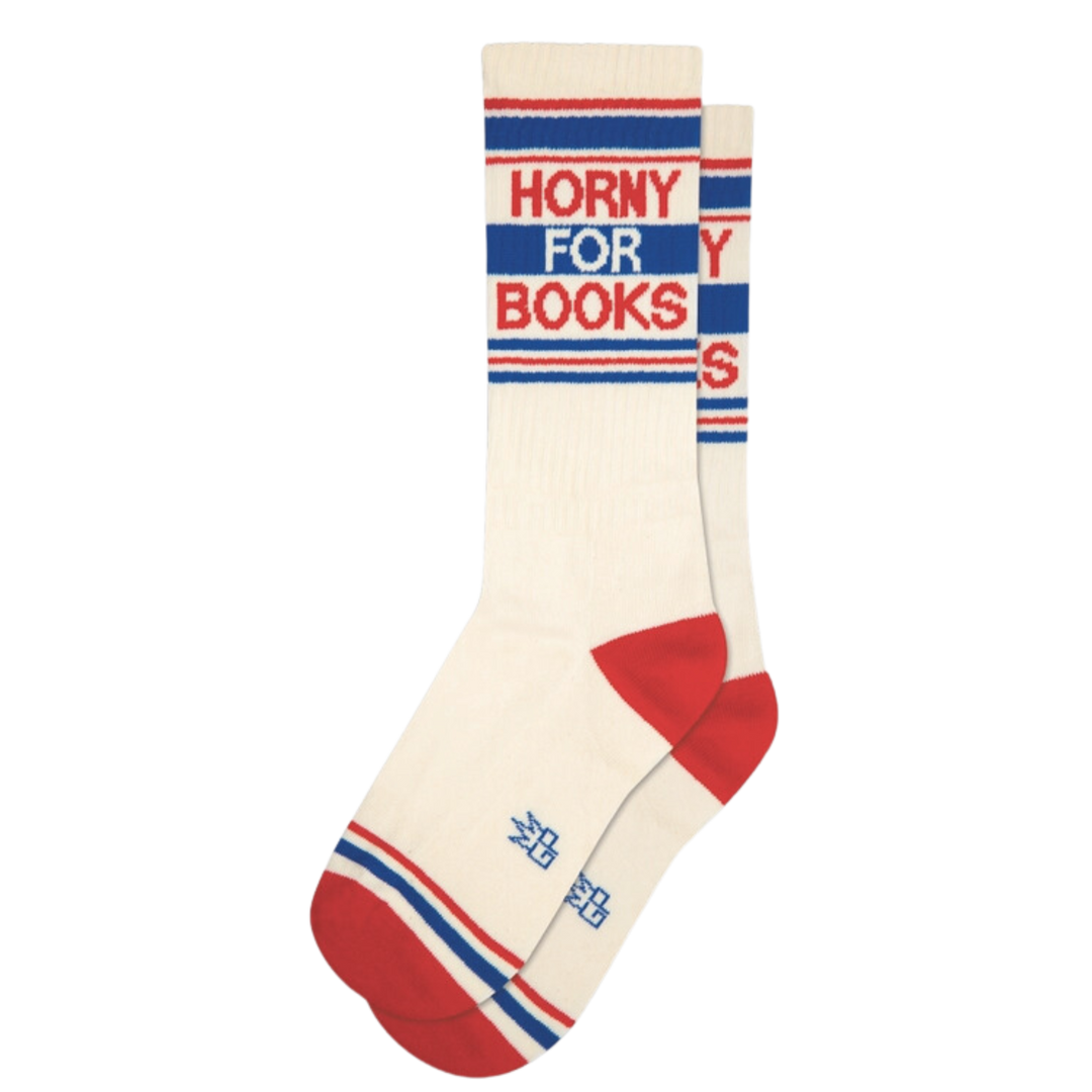 Horny For Books Gym Crew Socks