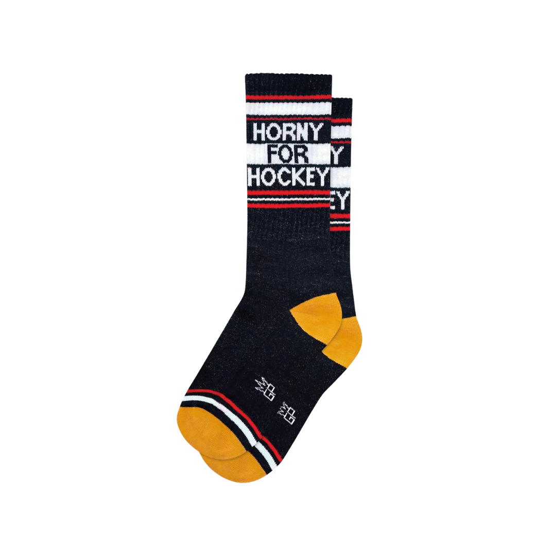 Horny For Hockey Gym Crew Socks