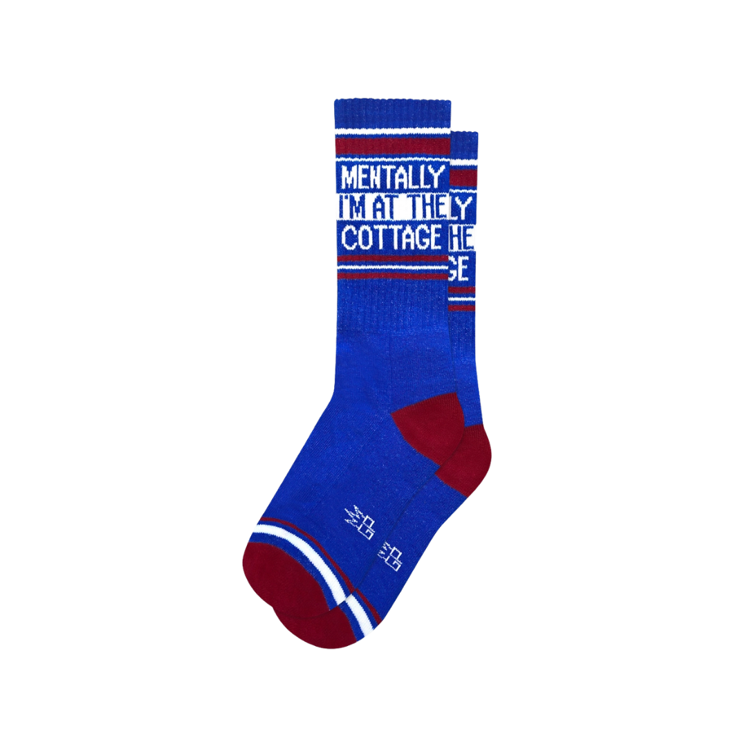 Mentally I'm At the Cottage Gym Crew Socks