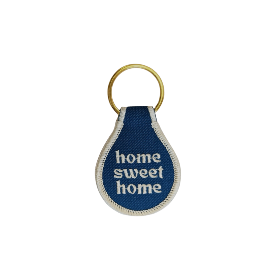 Home Sweet Home Embroidered Key Tag