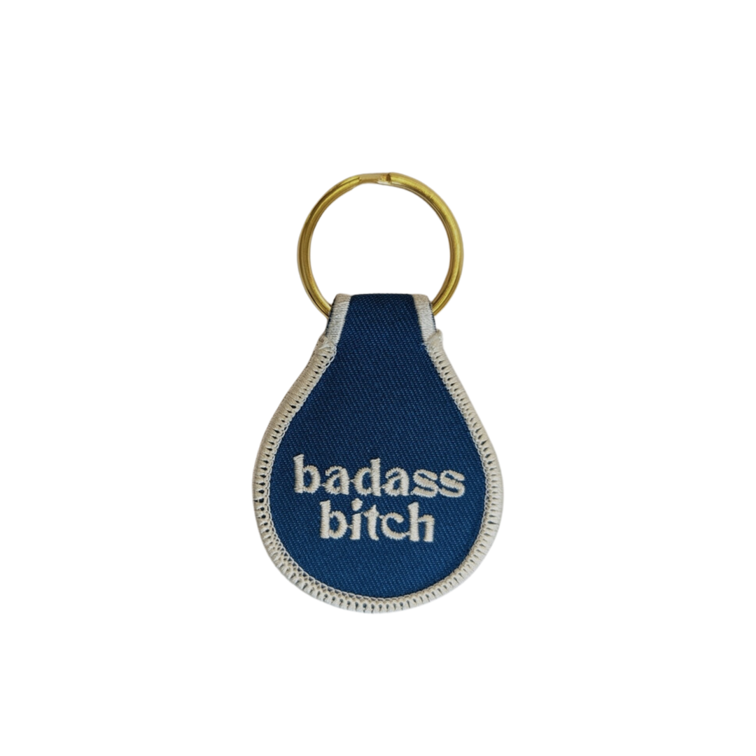 Badass Bitch Embroidered Key Tag