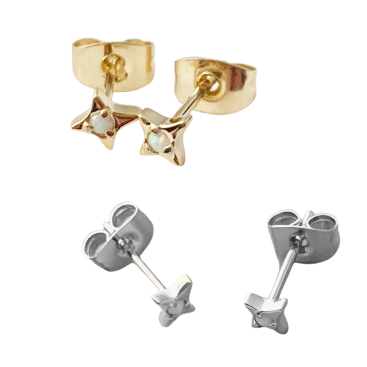 Lucky Origami Star Studs