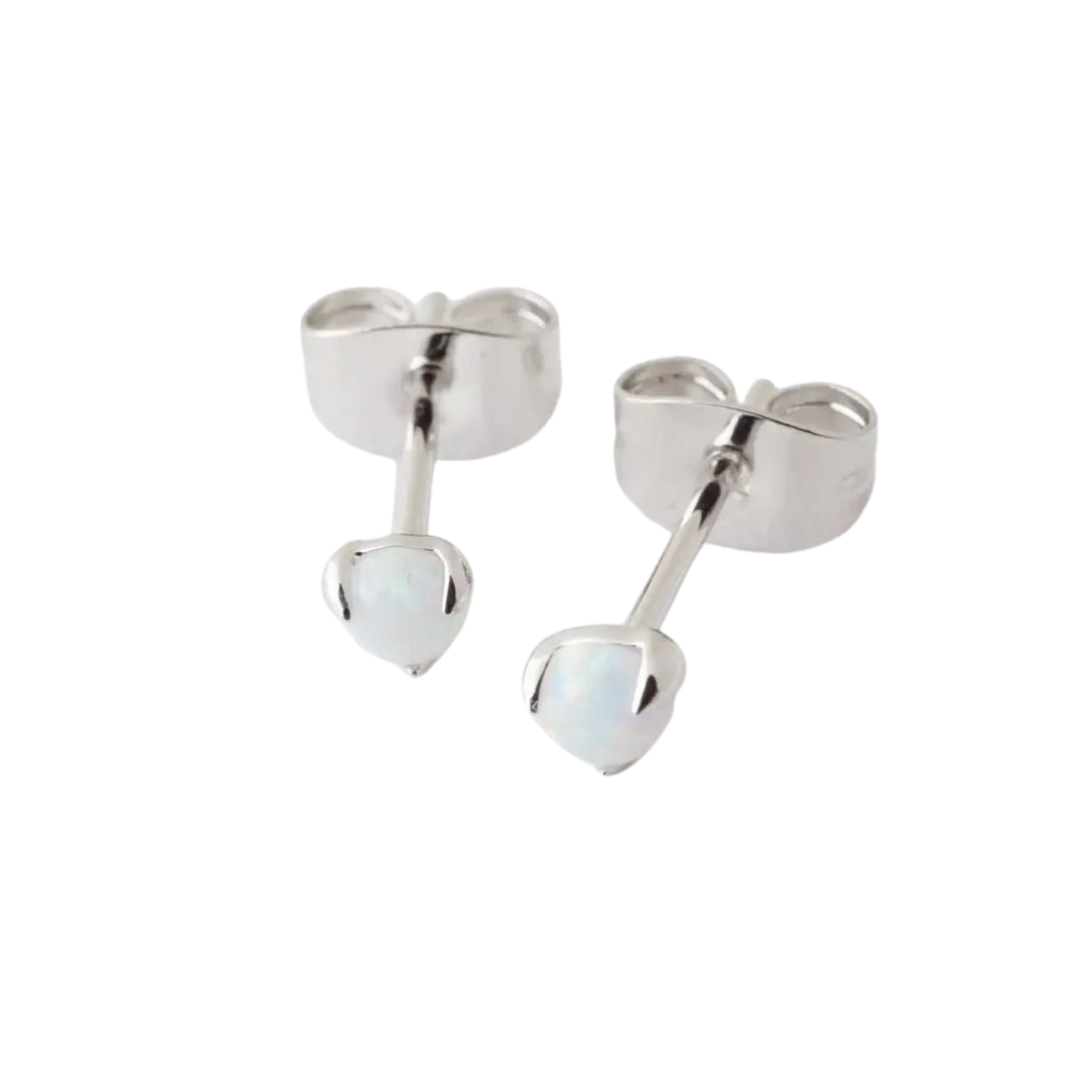 Opal Orb Solitaire Studs