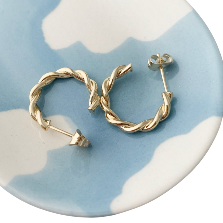 Thick Twist Hoops
