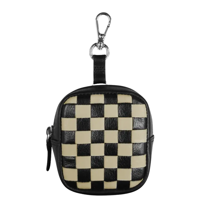 Checkerboard Rectangle Pouch Charm