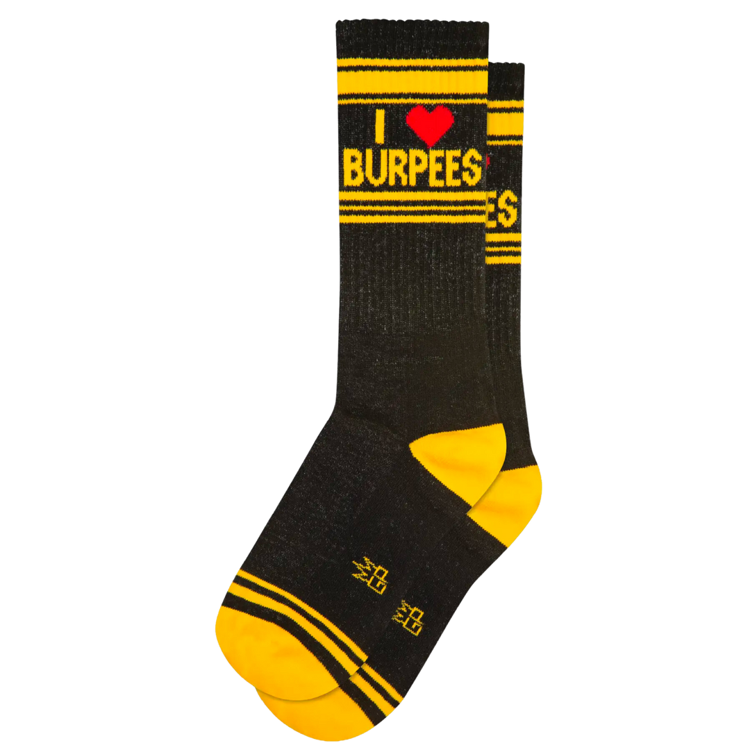 I Heart Burpees Gym Crew Socks