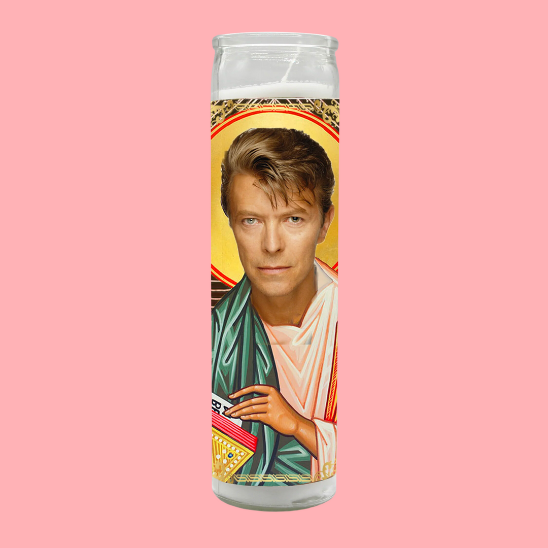 Saint Ziggy Stardust David Bowie Prayer Candle