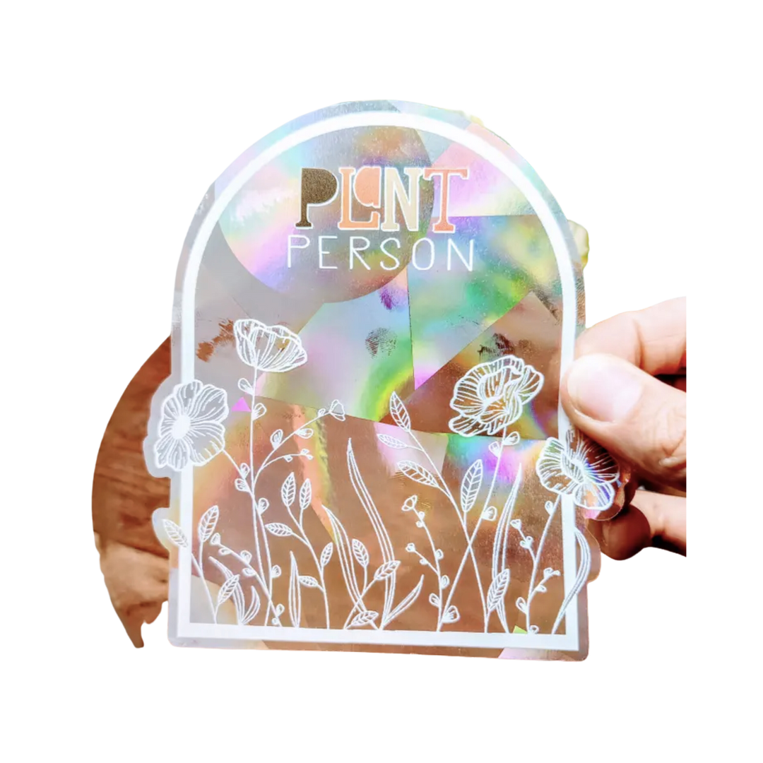 Plant Person Suncatcher Sticker