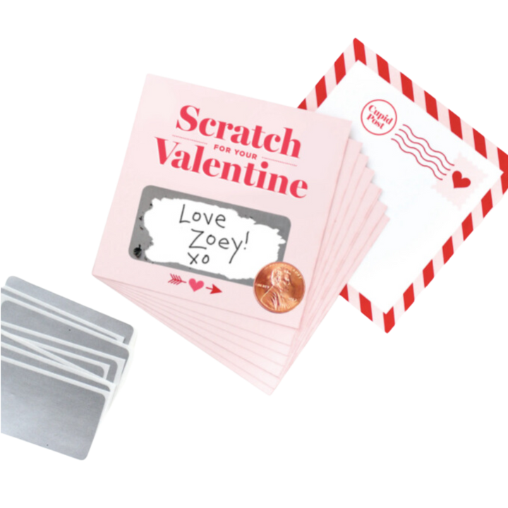 Scratch Off Valentines Pink 18 Pack