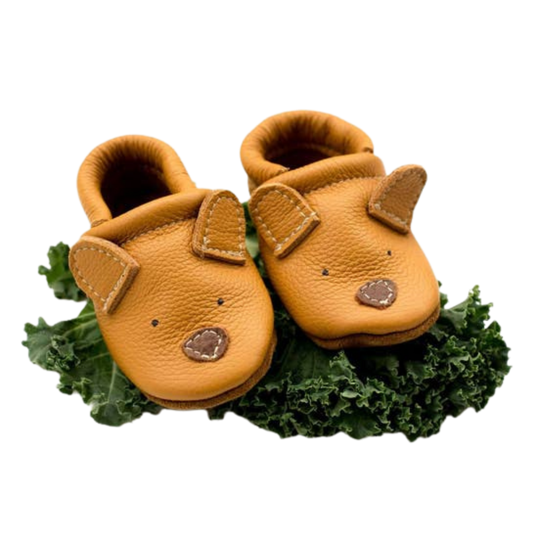 Cute Critters Honey Bear Leather Baby Shoes