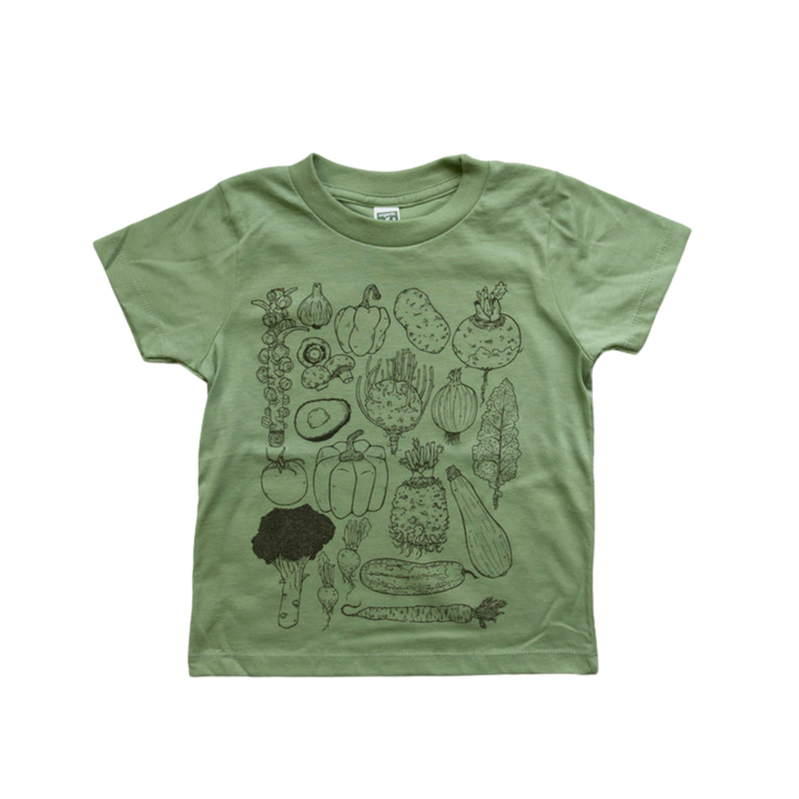 Veggies on Light Green Tee-Toddler/Kids