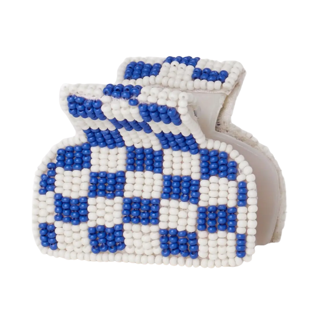 Gia Petite Multi-Color Checked Claw Clip