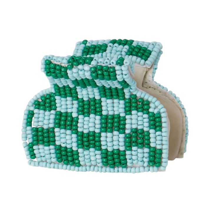 Gia Petite Multi-Color Checked Claw Clip