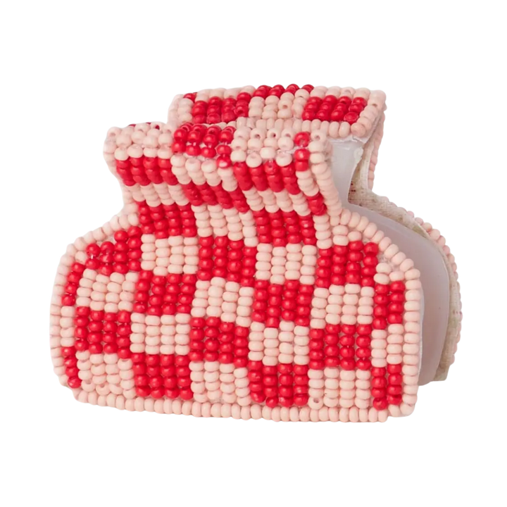Gia Petite Multi-Color Checked Claw Clip