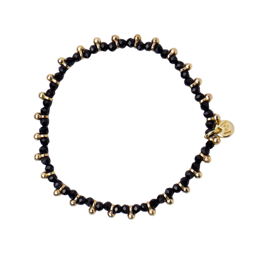 Kami Crystal With Brass Charm Bracelet