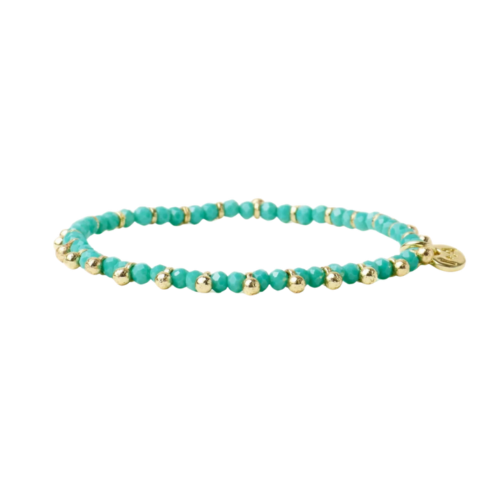 Kami Crystal With Brass Charm Bracelet