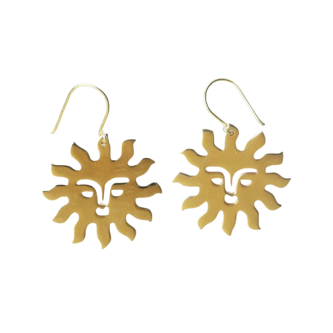 Lane Sun Brass Earrings