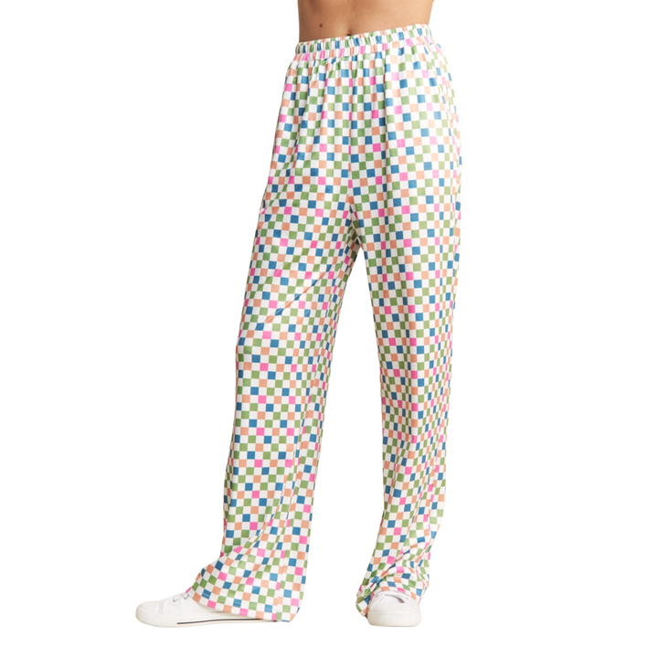 Multicolor Checkered Print Pants