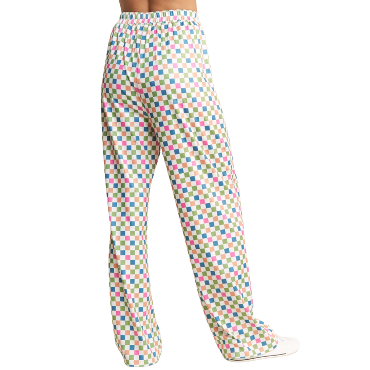 Multicolor Checkered Print Pants