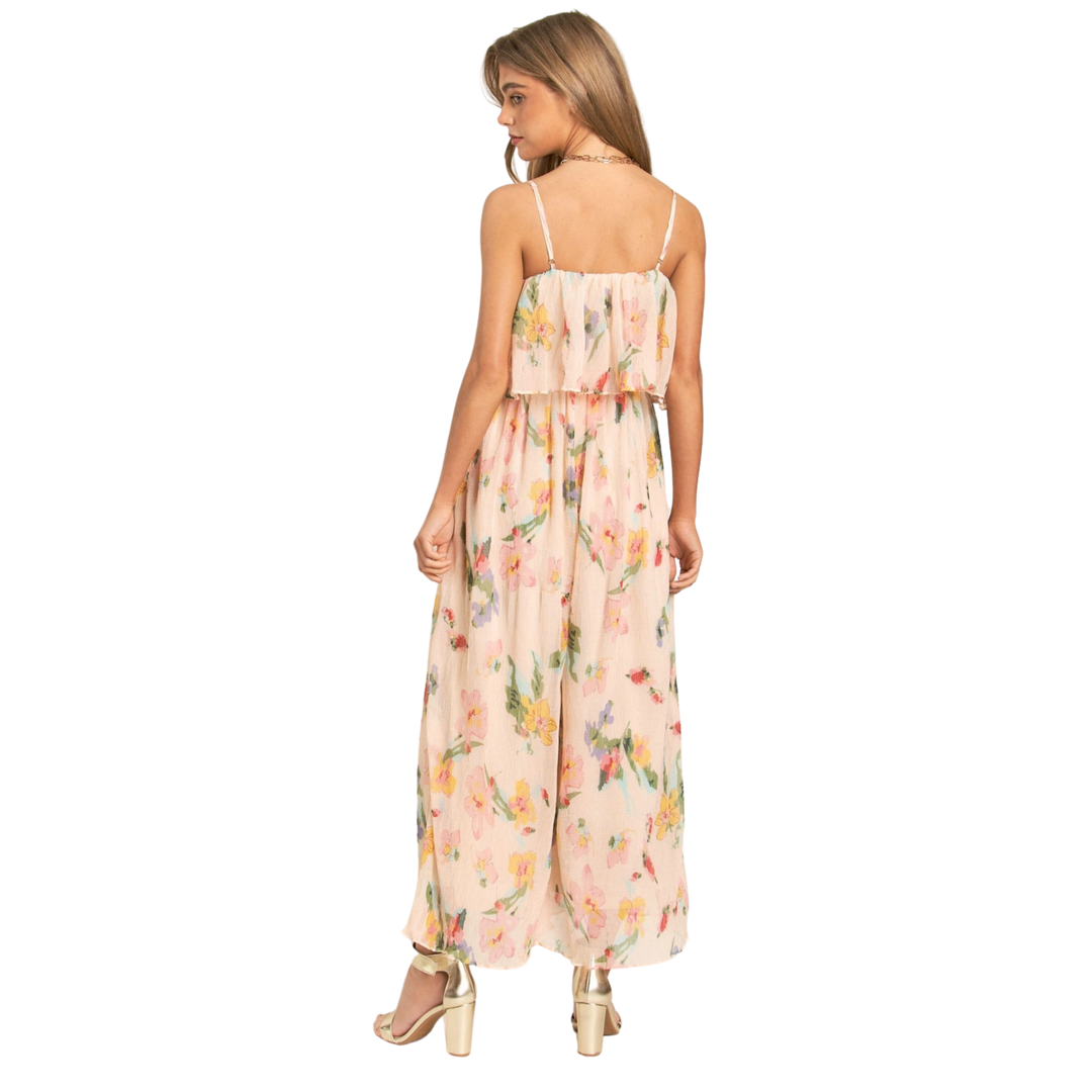 Multicolor Flower Sleeveless Romper