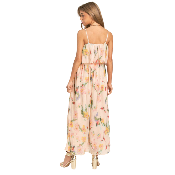 Multicolor Flower Sleeveless Romper