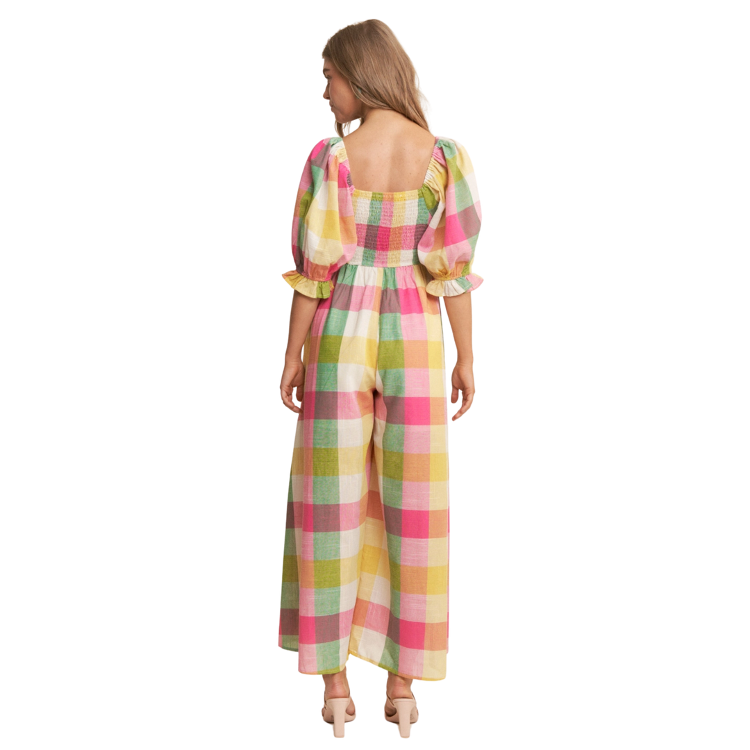 Checkered Multi-Color Jumpsuit